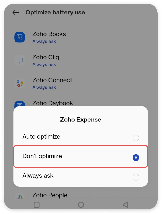 Don't Optimize Battery