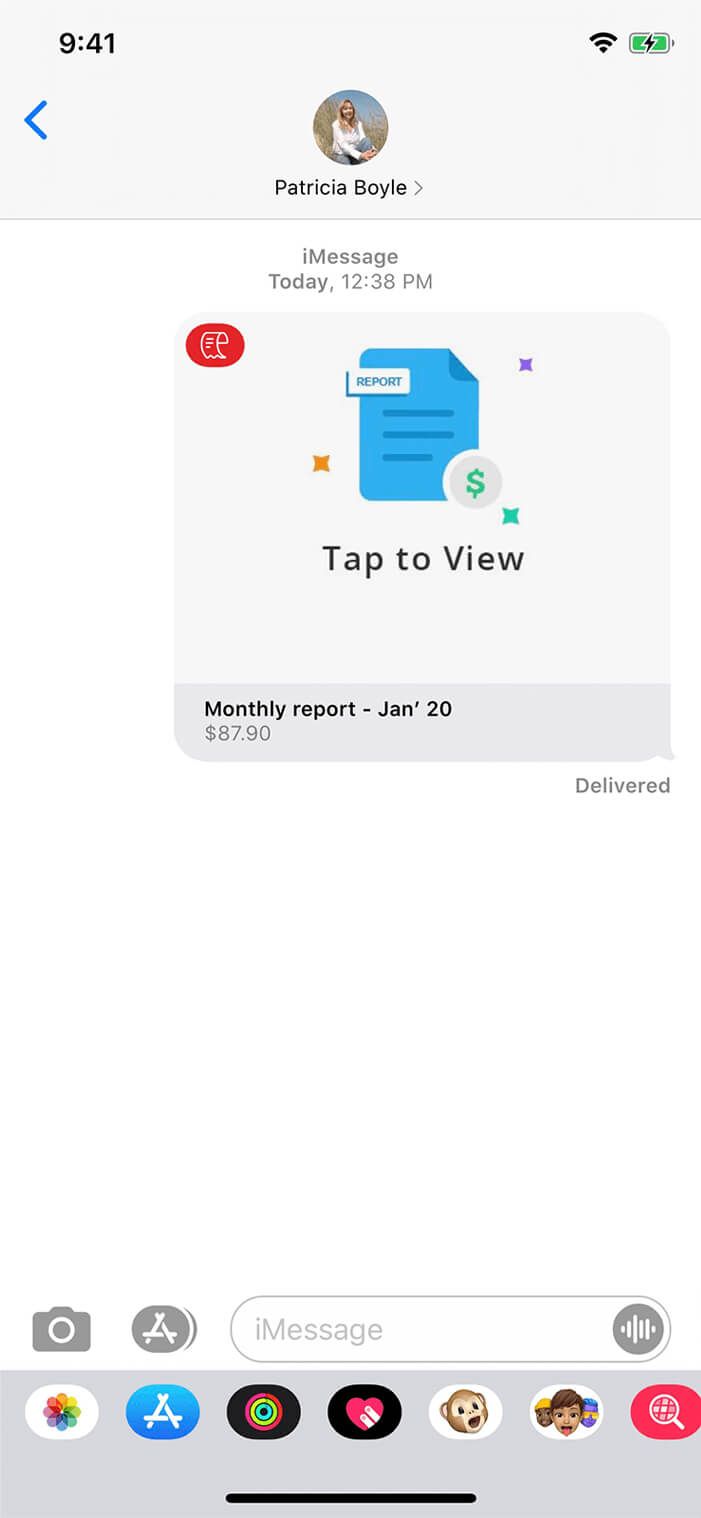 Add expense from messages - Zoho Expense