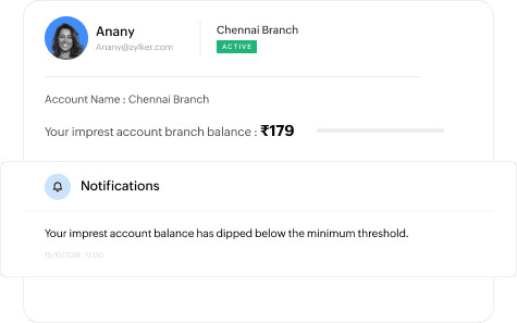 Get instant alerts when balances run low