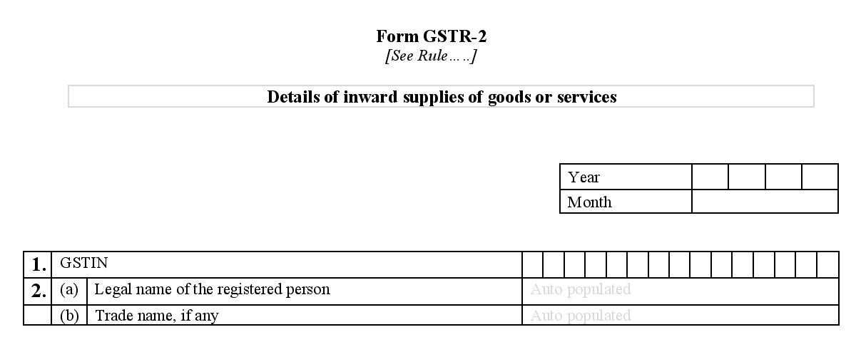 Basic details required for filing GSTR 2