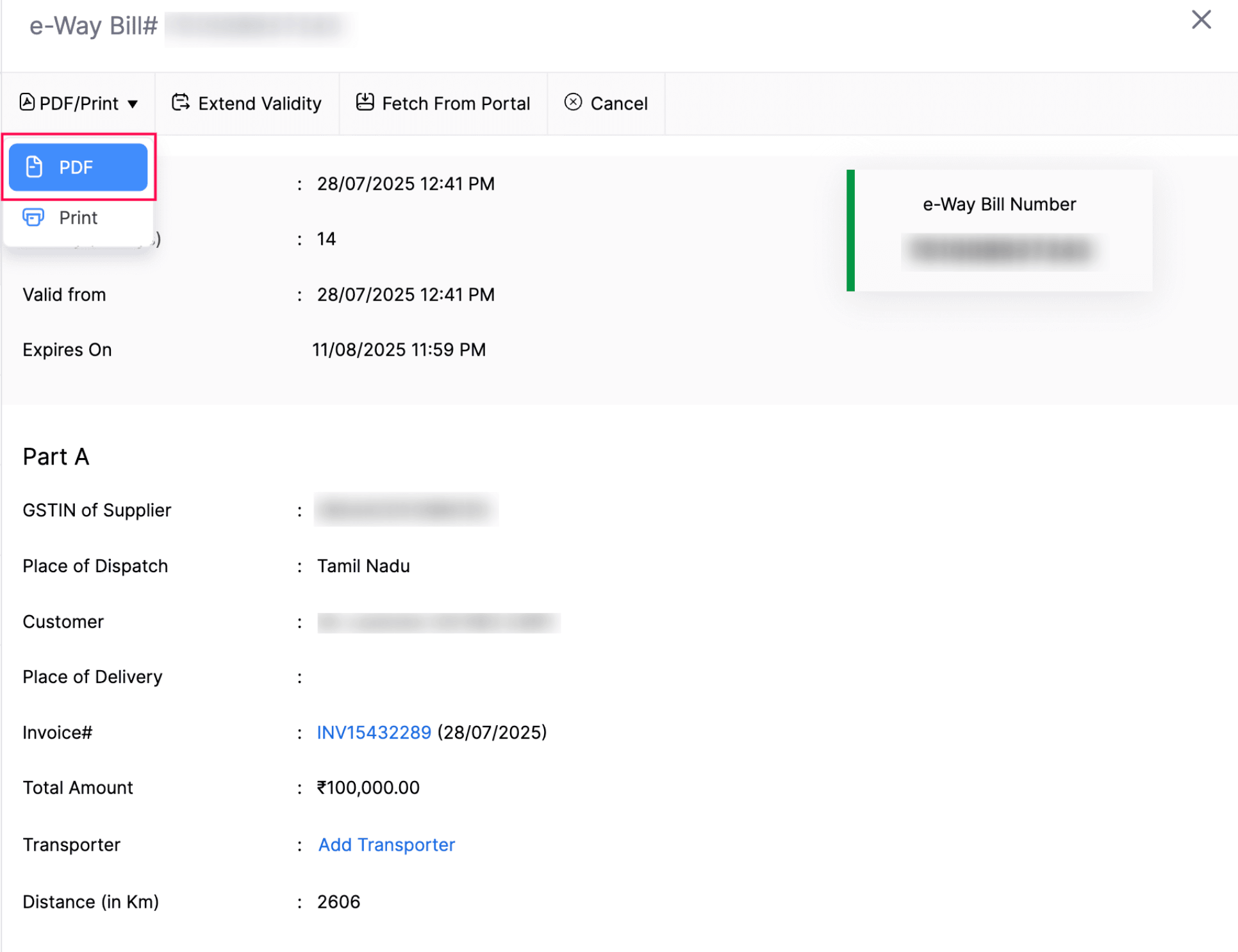 Download e-Way Bills