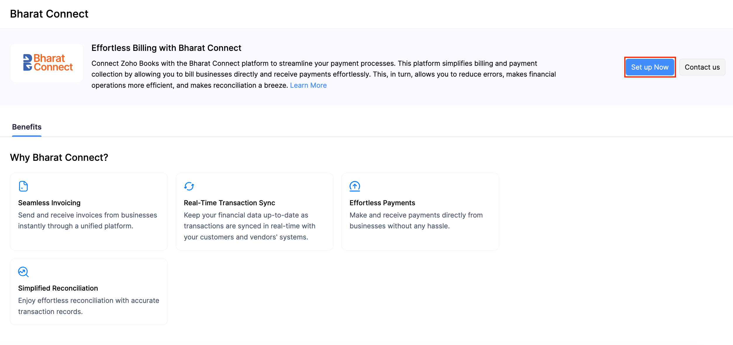 Set up Bharat Connect