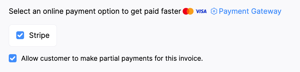 Payment Option Stripe