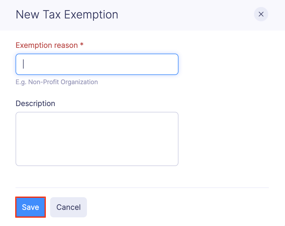 Adding Tax Exemptions