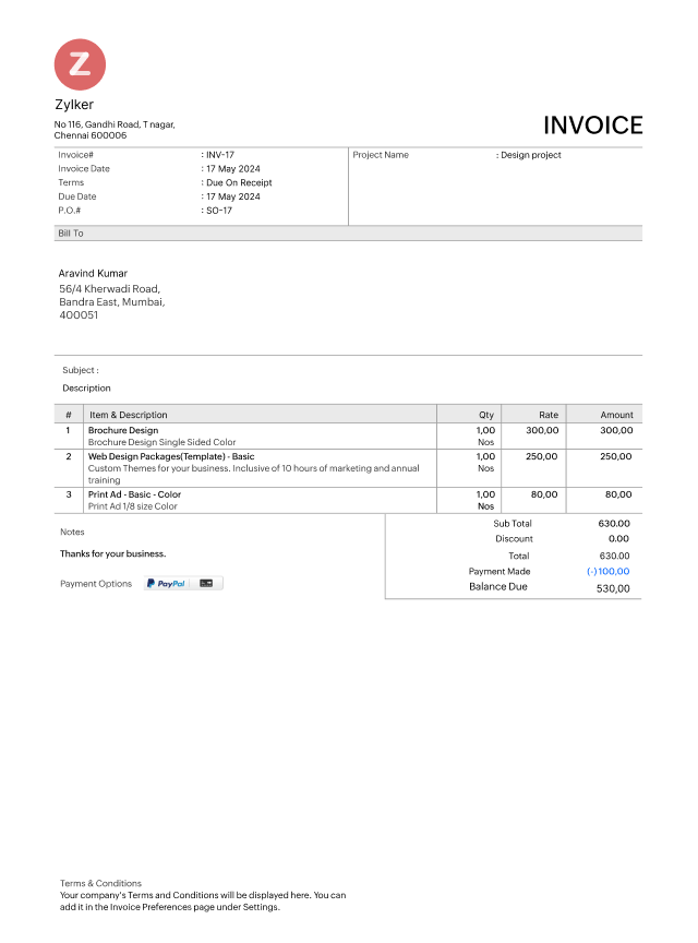 basic invoice template