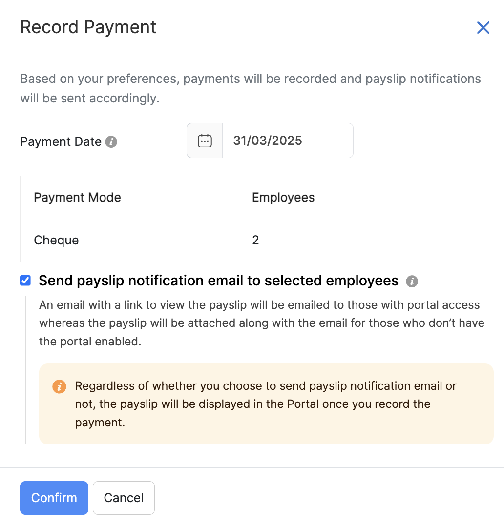 Record Pay Date