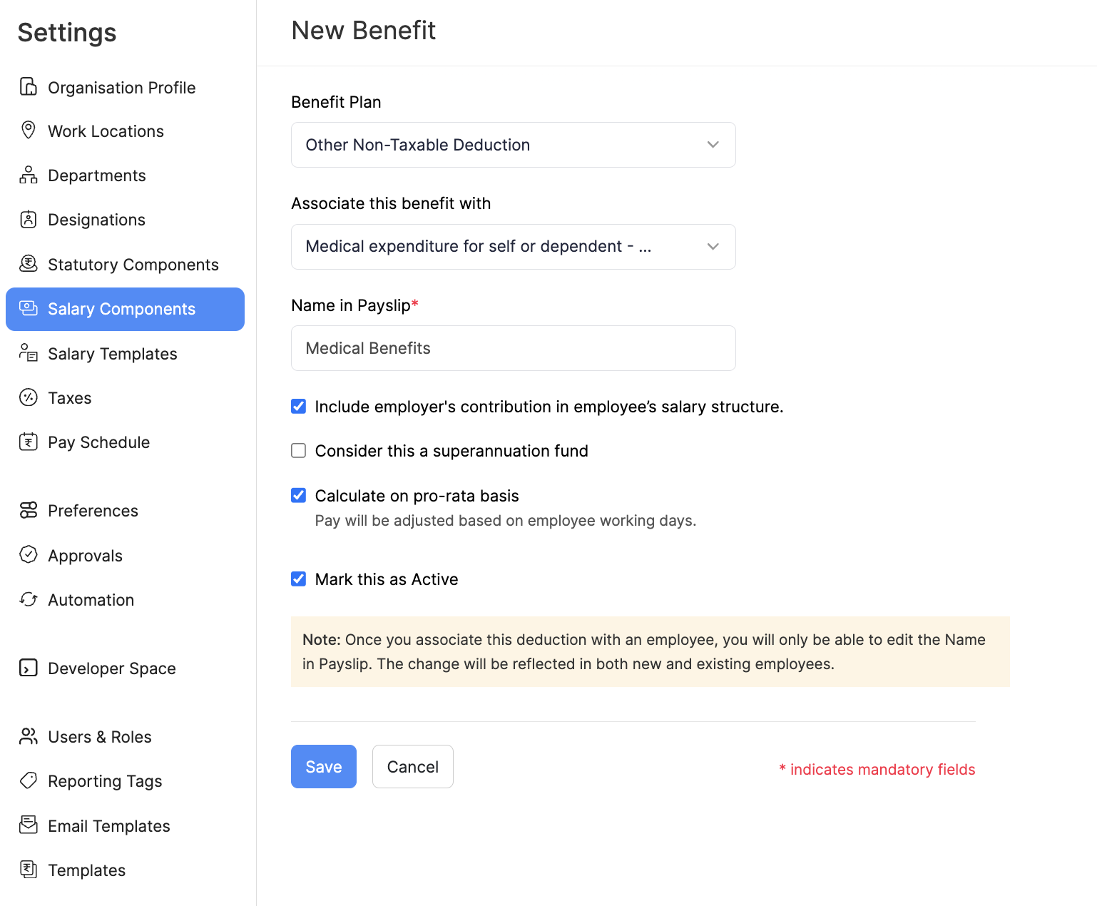 Add Pre-tax Deduction
