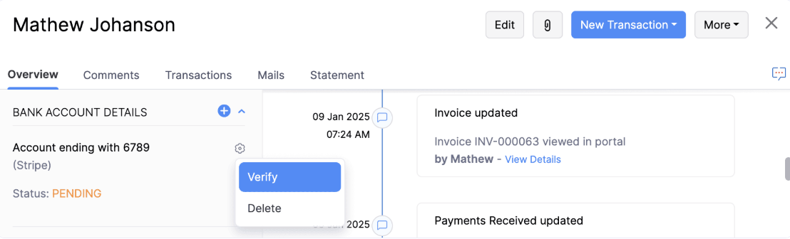 Micro Deposit Verify
