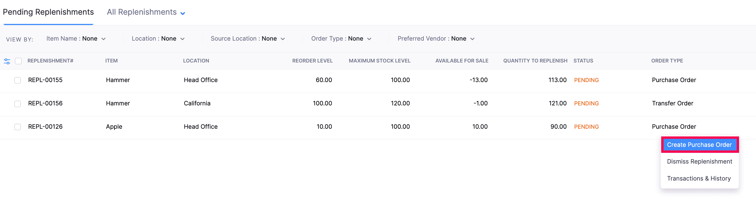 Create-Purchase-Order