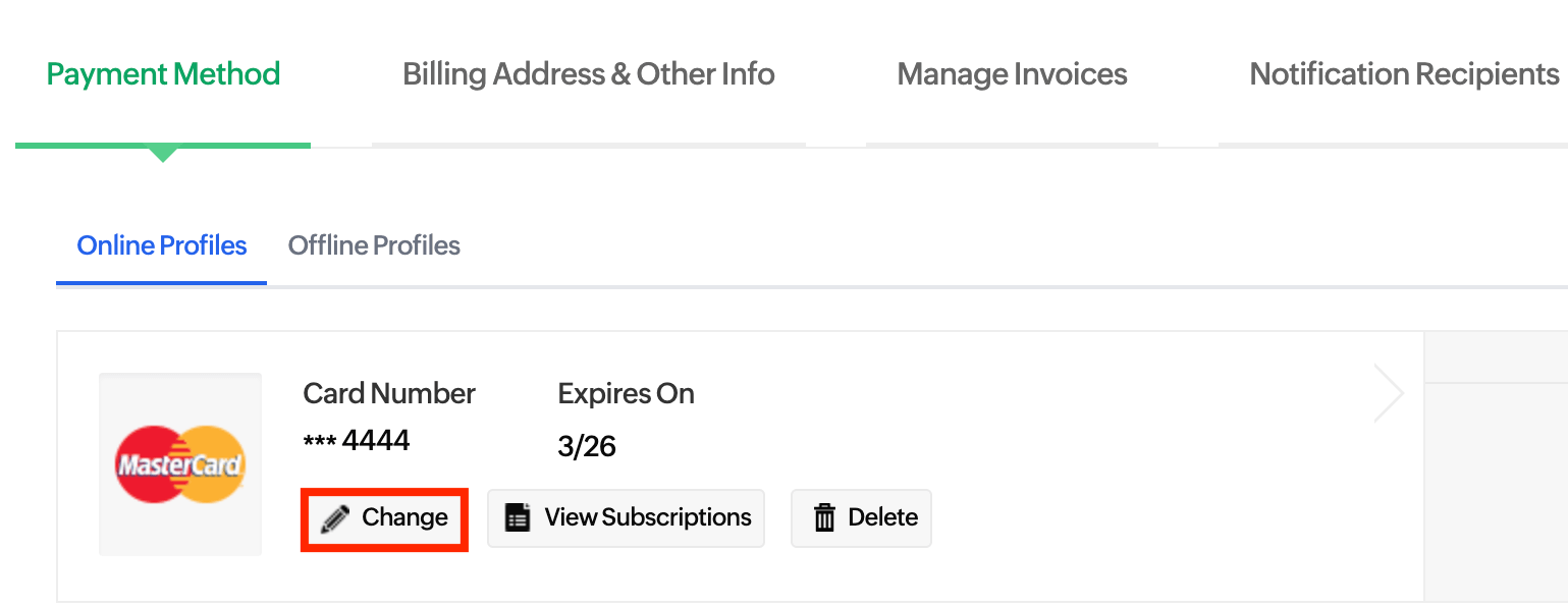 Zoho Inventory storepage