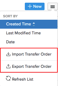 Import Transfer Order 1