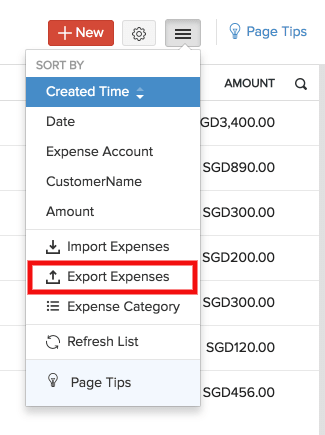 Export expenses