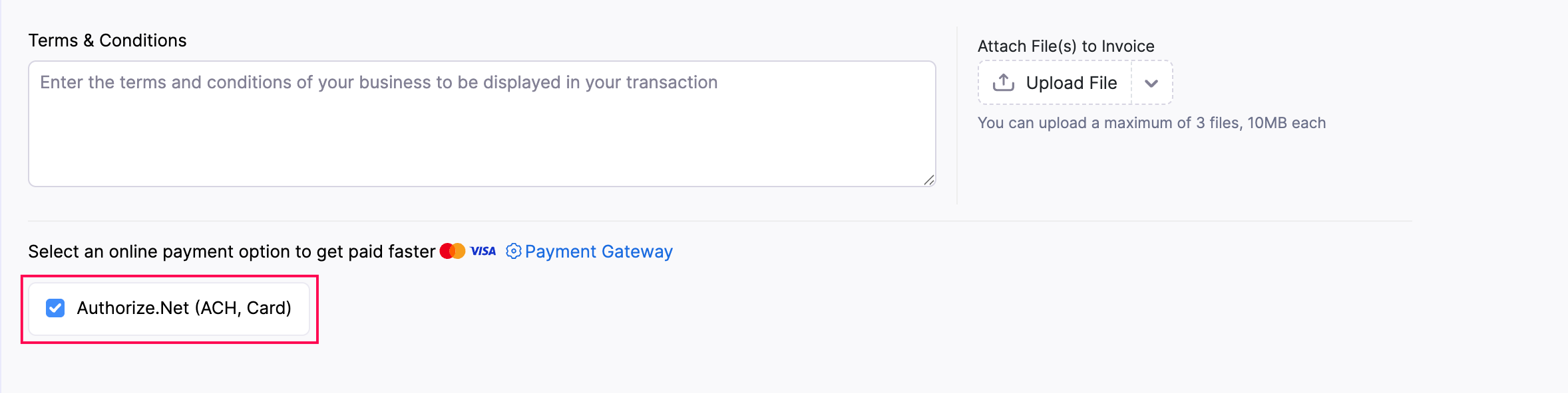 Select Authorize.Net