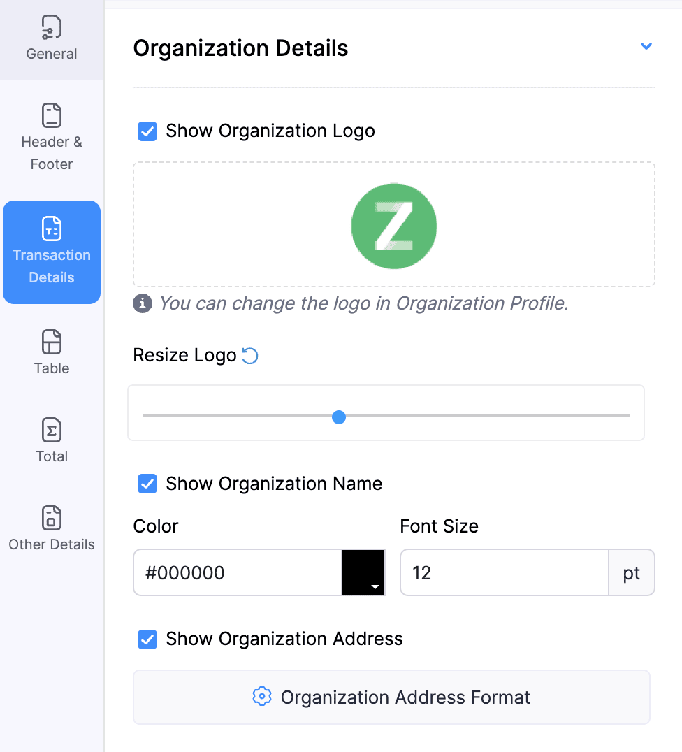 Organization Details