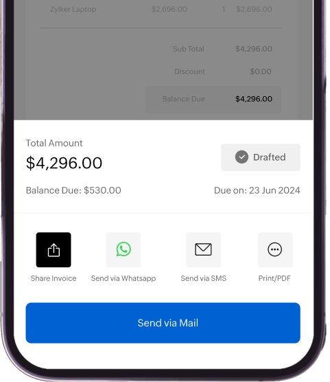 Track and collect receivables with Zoho Invoice