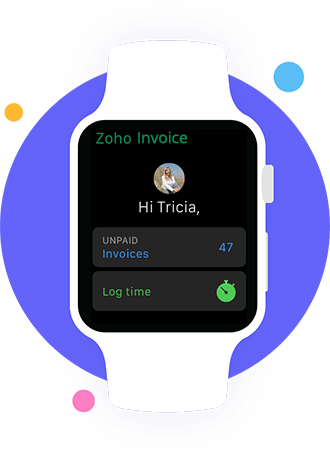 iOS watch invoicing app - Zoho Invoice