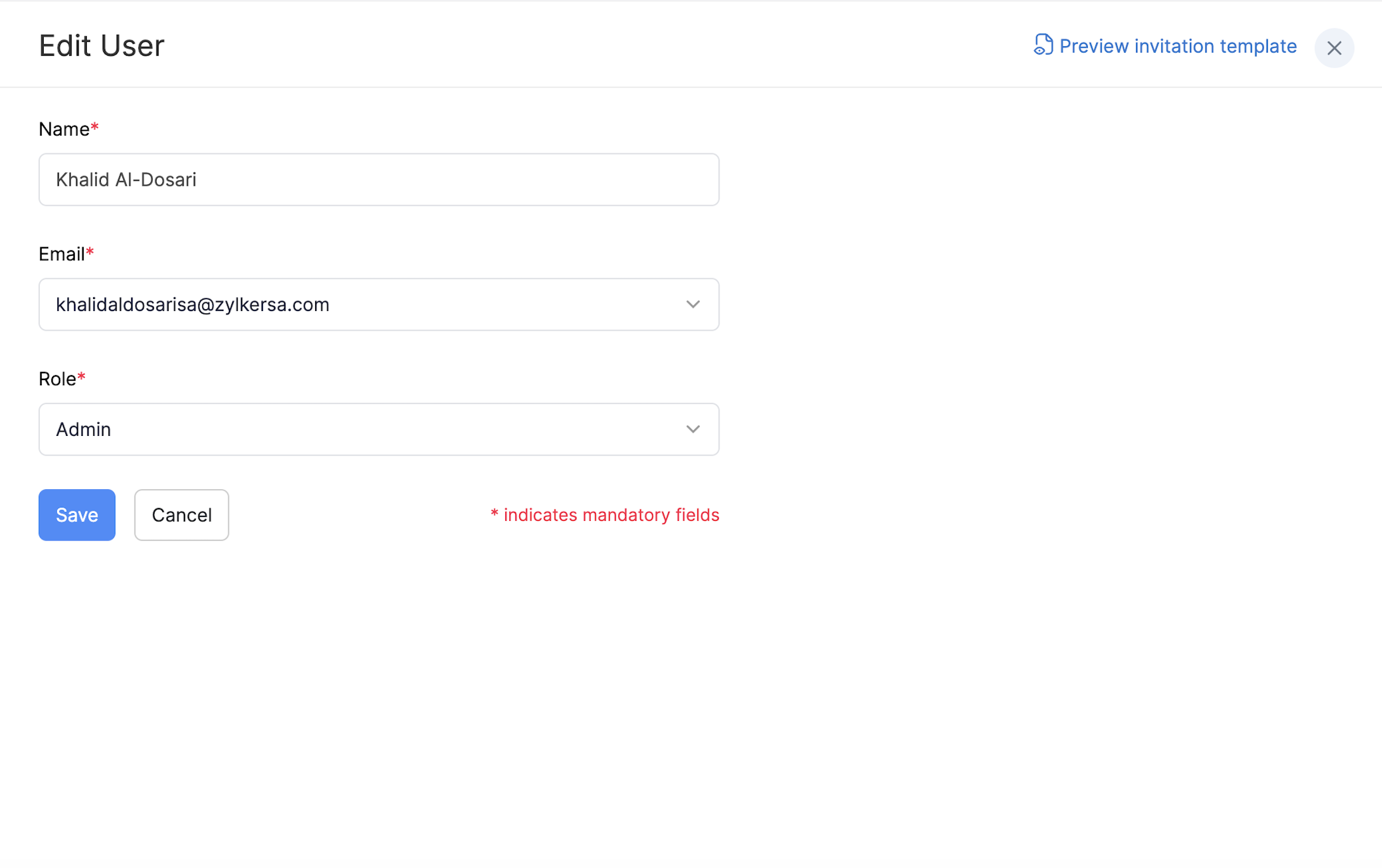 Edit User Details in Zoho Payroll