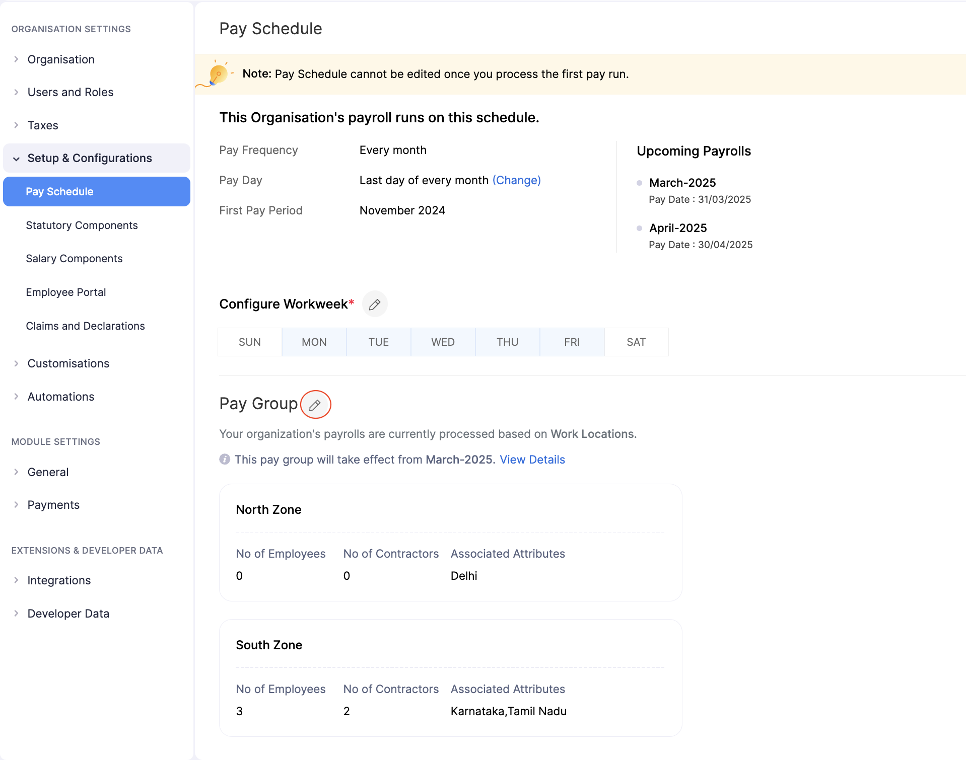 Pay Schedule Pay Groups