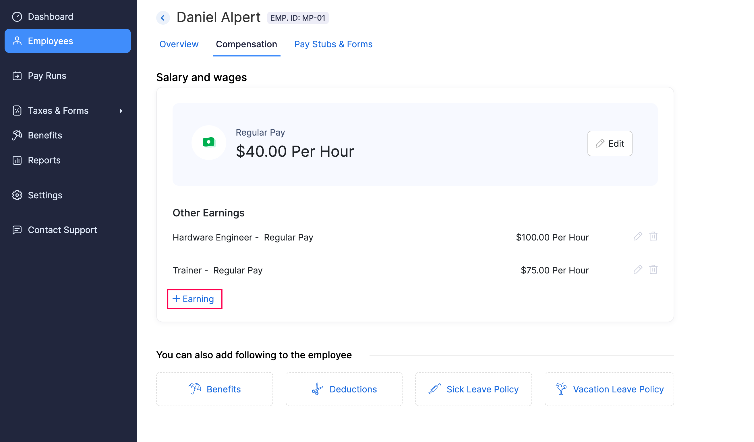 Add Multiple Pay Rates for Your Employees in Zoho Payroll