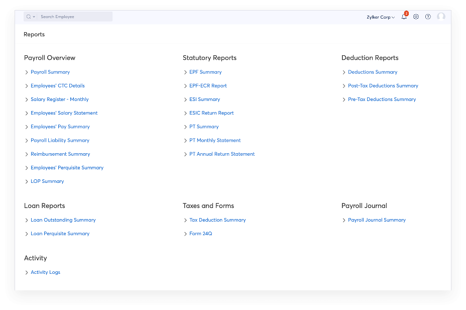 Payroll software with ready-made reports