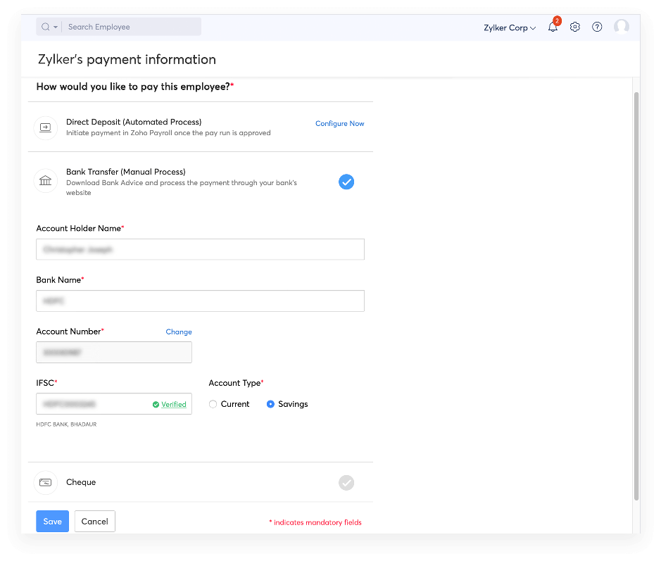 Payroll software with Bank Integration