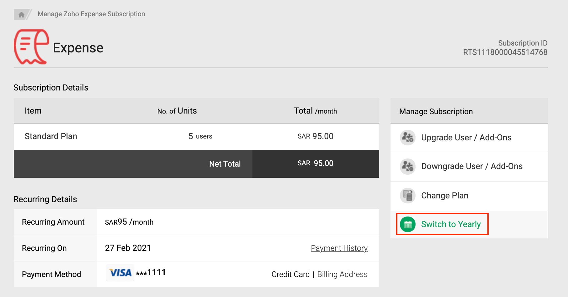 Upgrade Your Subscription