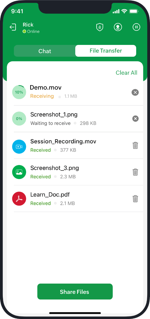 Assistance informatique à distance pour les appareils iOS - Zoho Assist