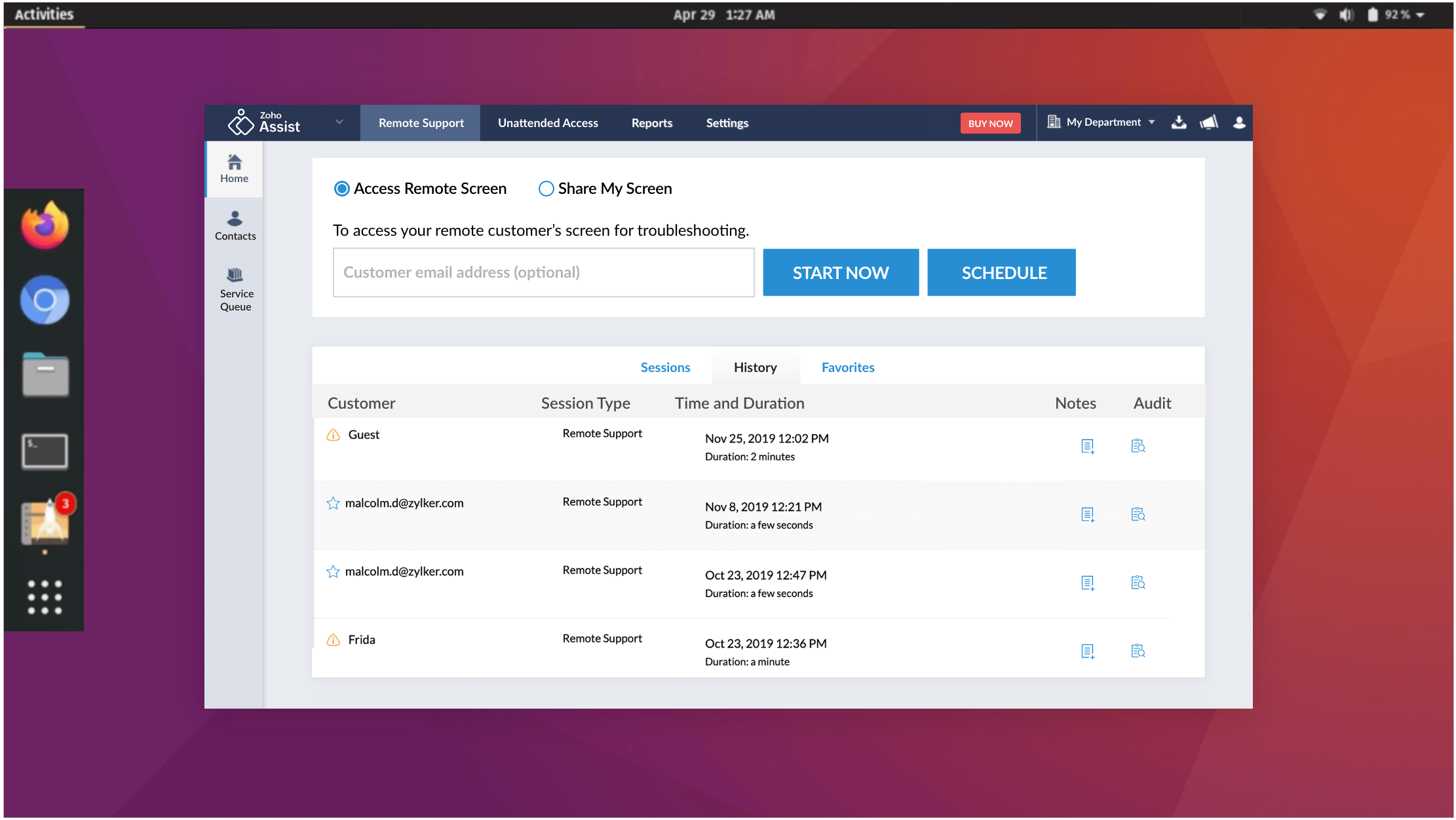 Logiciel d'accès à distance - Zoho Assist
