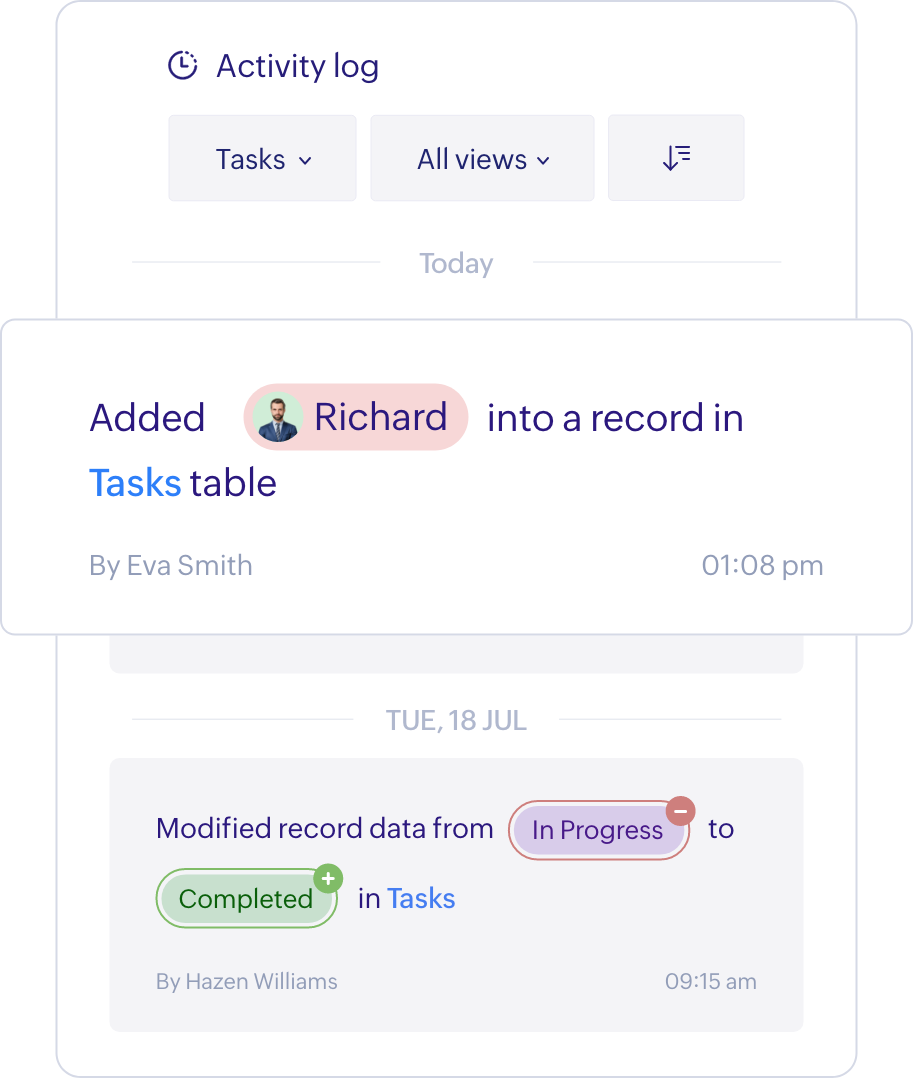 Track every move with Activity Log