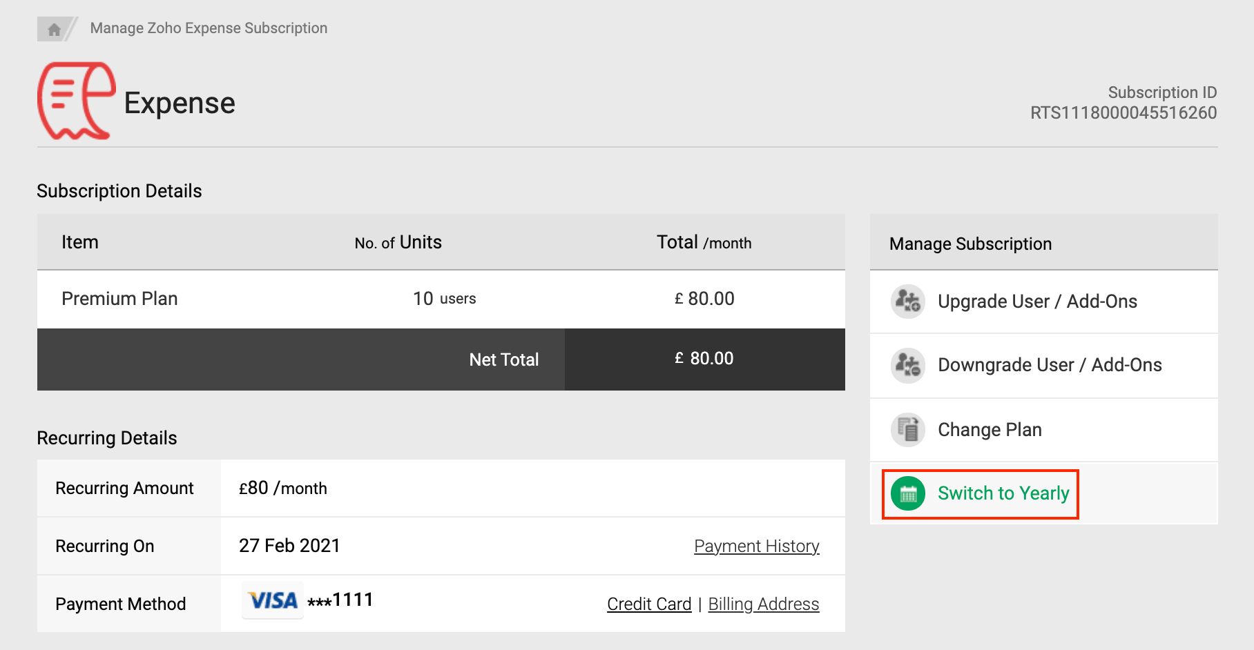 Upgrade Your Subscription