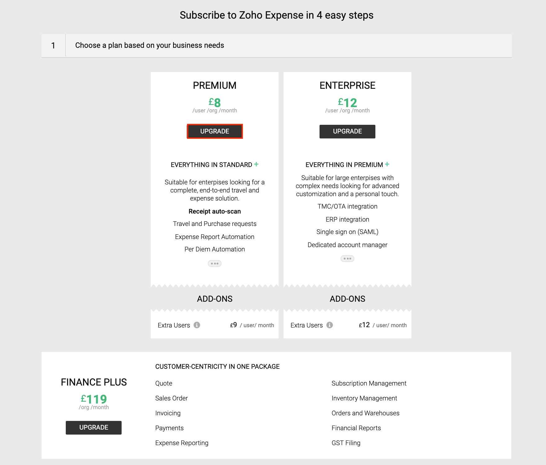 Upgrade Your Subscription